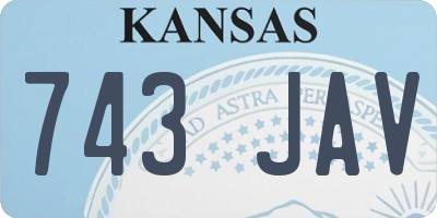 KS license plate 743JAV