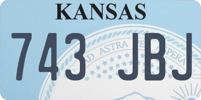 KS license plate 743JBJ