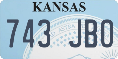 KS license plate 743JBO