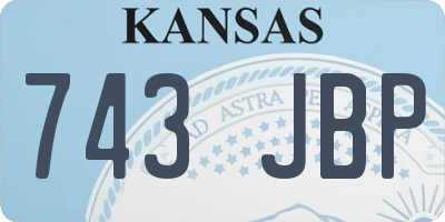 KS license plate 743JBP