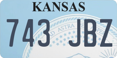 KS license plate 743JBZ