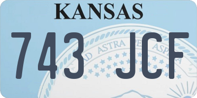 KS license plate 743JCF