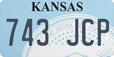KS license plate 743JCP