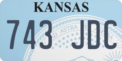 KS license plate 743JDC