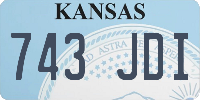 KS license plate 743JDI