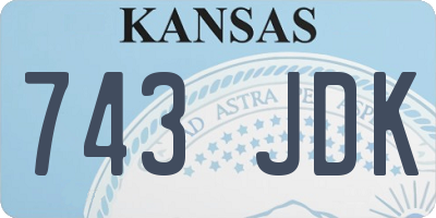 KS license plate 743JDK