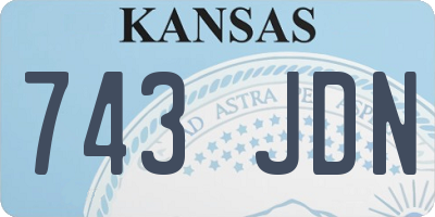 KS license plate 743JDN