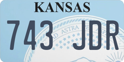 KS license plate 743JDR