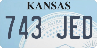 KS license plate 743JED