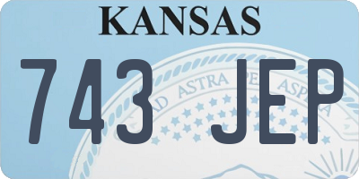 KS license plate 743JEP