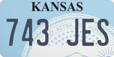 KS license plate 743JES