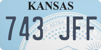 KS license plate 743JFF