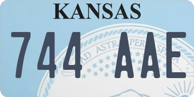 KS license plate 744AAE