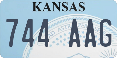 KS license plate 744AAG