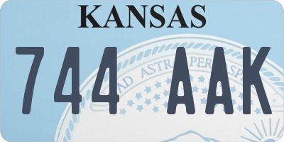 KS license plate 744AAK