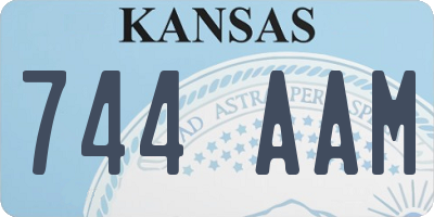KS license plate 744AAM