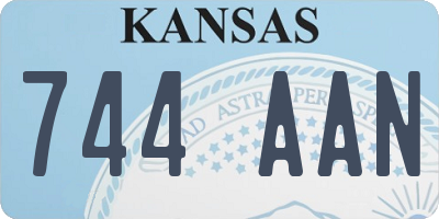 KS license plate 744AAN