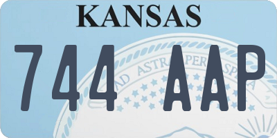 KS license plate 744AAP