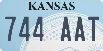 KS license plate 744AAT