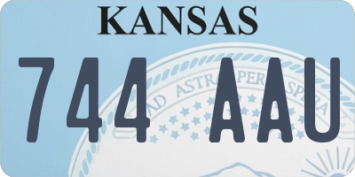 KS license plate 744AAU