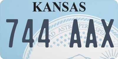 KS license plate 744AAX