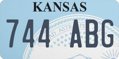 KS license plate 744ABG
