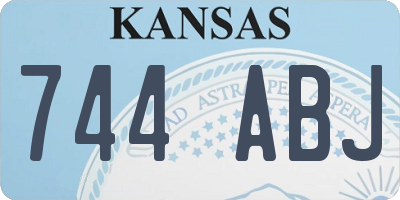 KS license plate 744ABJ