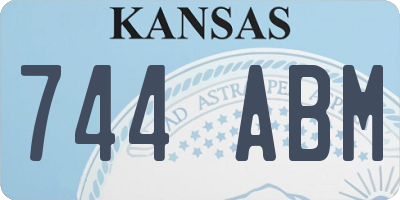 KS license plate 744ABM