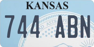 KS license plate 744ABN