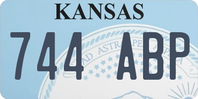 KS license plate 744ABP