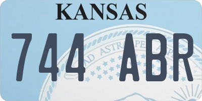 KS license plate 744ABR