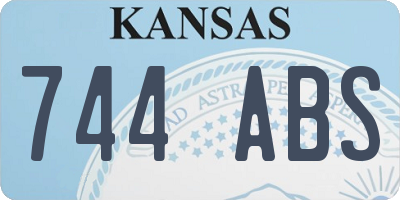 KS license plate 744ABS