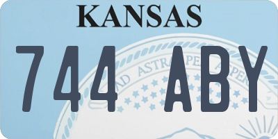 KS license plate 744ABY