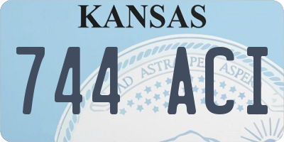 KS license plate 744ACI