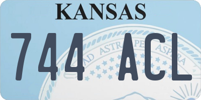 KS license plate 744ACL