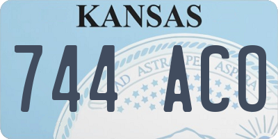 KS license plate 744ACO