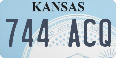 KS license plate 744ACQ