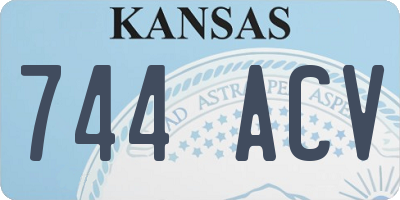 KS license plate 744ACV