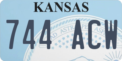 KS license plate 744ACW