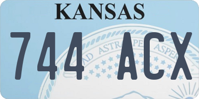 KS license plate 744ACX