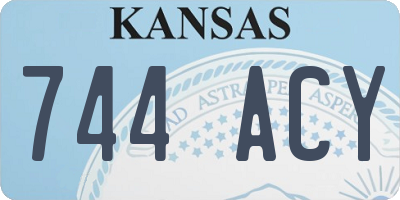 KS license plate 744ACY