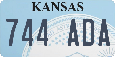 KS license plate 744ADA