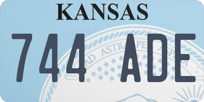 KS license plate 744ADE
