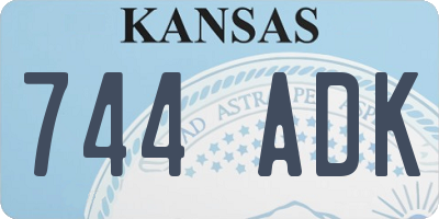 KS license plate 744ADK
