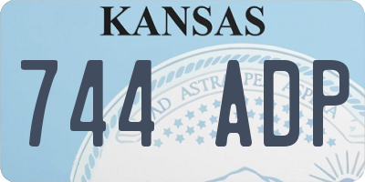 KS license plate 744ADP