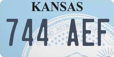 KS license plate 744AEF