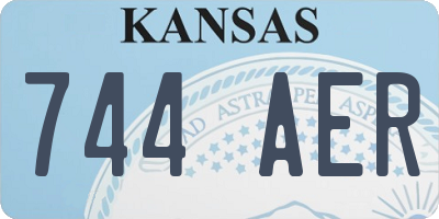 KS license plate 744AER