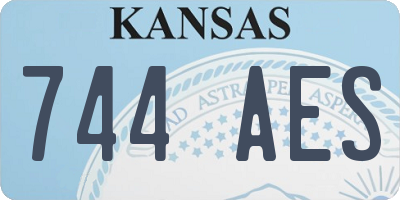 KS license plate 744AES
