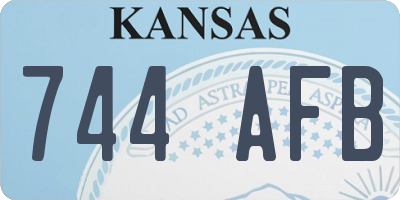KS license plate 744AFB