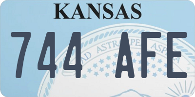 KS license plate 744AFE